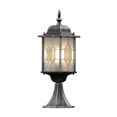 Excelente farola Milano en negro y plata