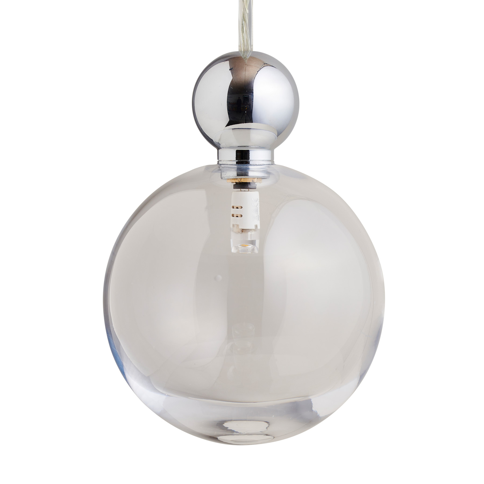 EBB & FLOW Uva L függő lámpa gömb ezüst, átlátszó