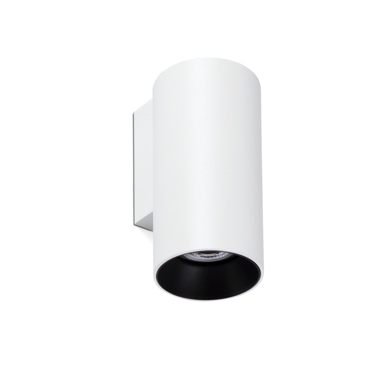 Foco de pared Stan, blanco, aluminio, Ø 6 cm