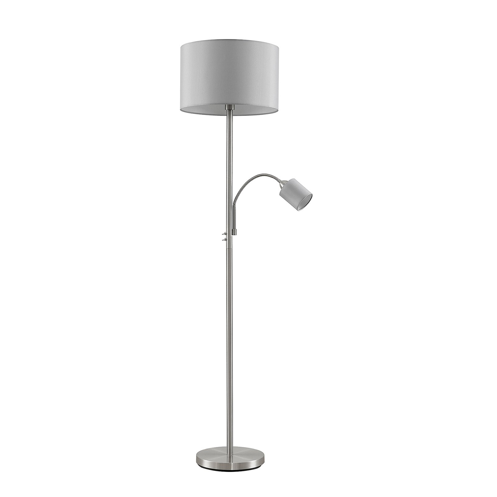 Colima Stojací Lampa Nickel/Grey - Lindby