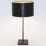 Bambus table lamp, dark brown, gold