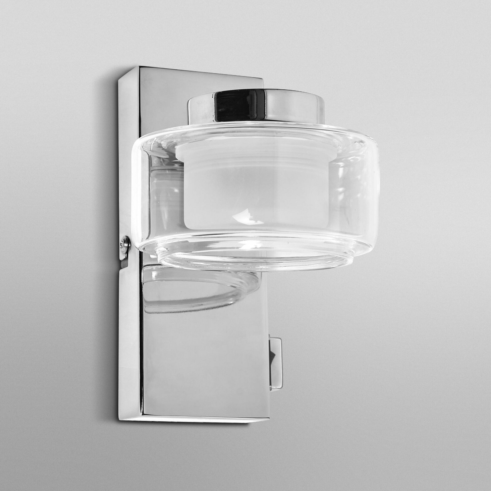 Applique murale LED OSRAM ORBIS FLAME, chrome, métal, IP44, CCT