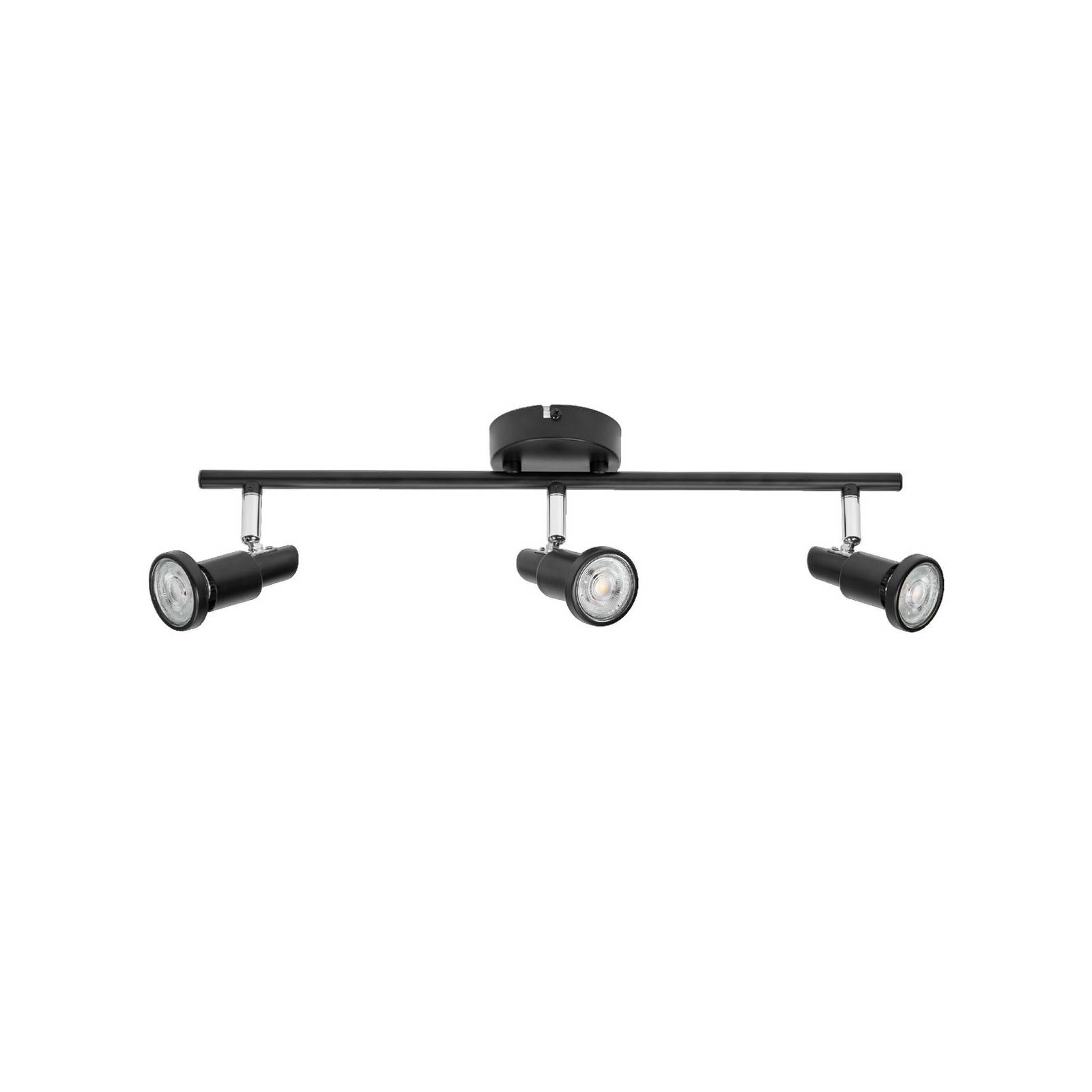 OSRAM Deckenstrahler, schwarz 3-flg. Metall GU10-LED 927 dim