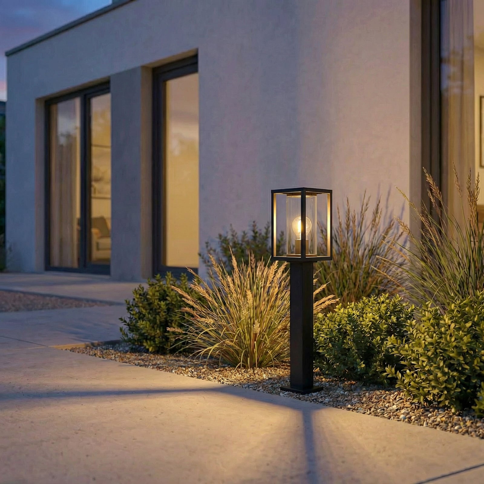 Lucande Borne lumineuse Ferda, 60 cm, anthracite, IP44 Lucande Borne lumineuse Ferda, 60 cm, anthracite, IP44