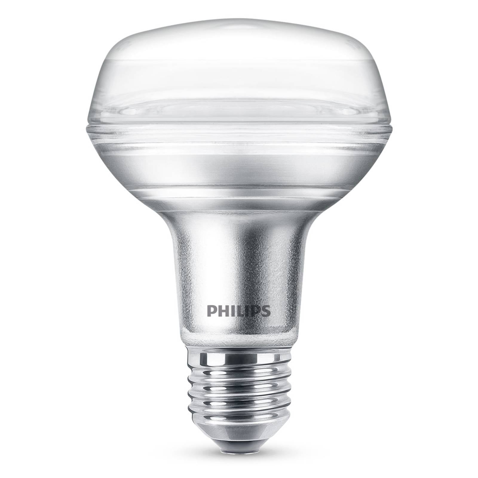 Philips LED riflettore E27 R80 4W 827, E27, 4 W, classe energetica: F, lunghezza: 11.2 cm