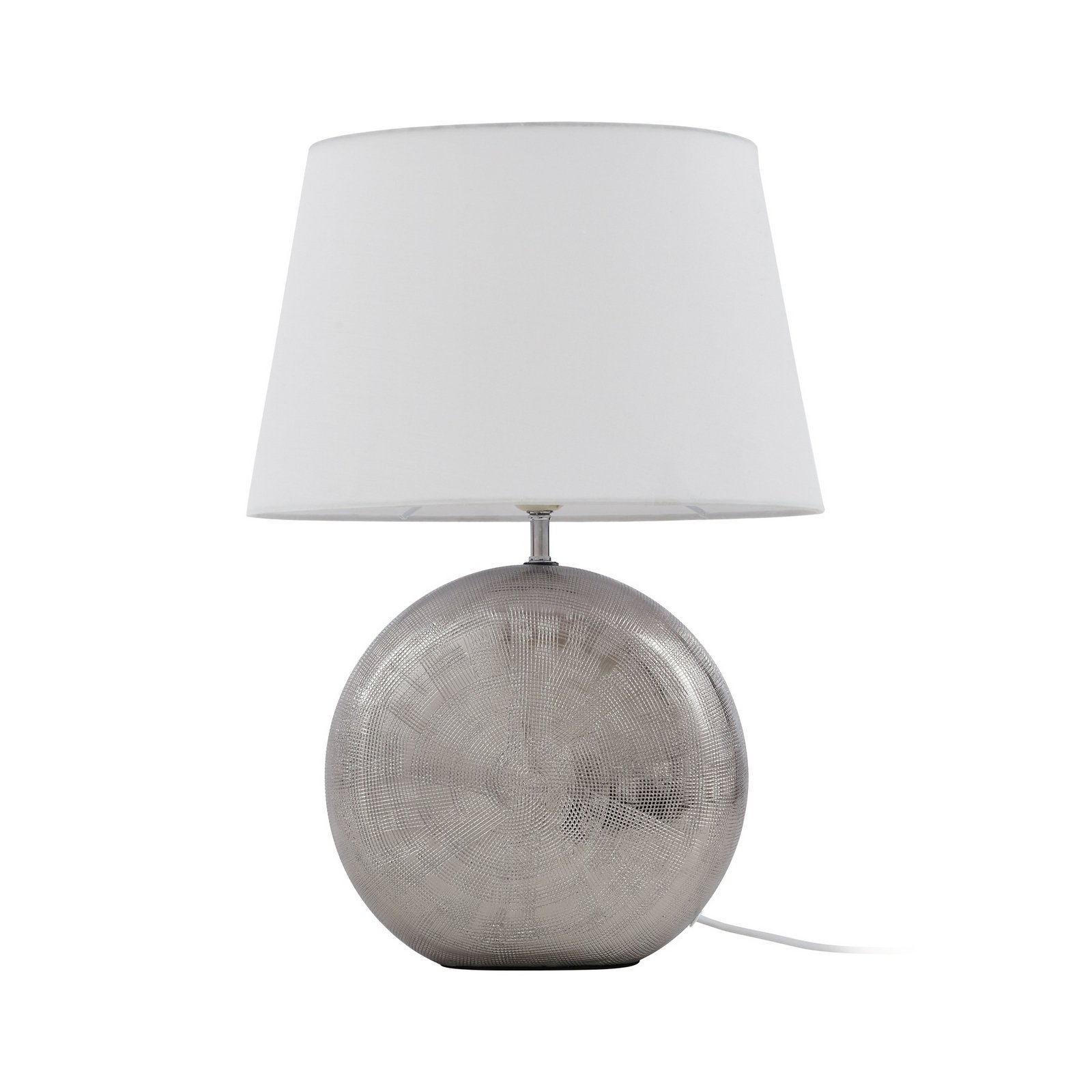 Lampa stołowa Lindby Florentino, 49 cm, ceramika, tkanina