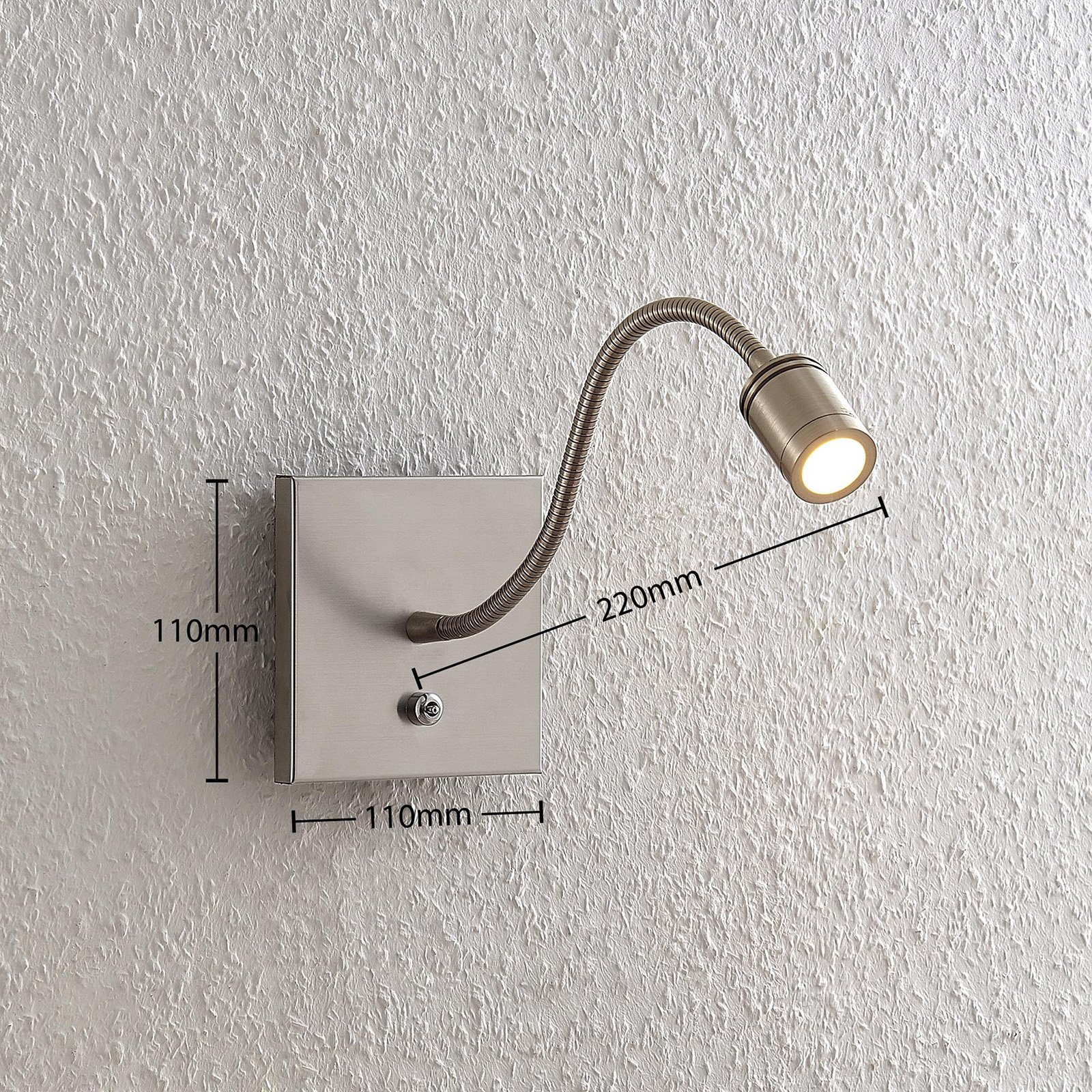 Legera LED Applique da Parete Nickel - Lindby