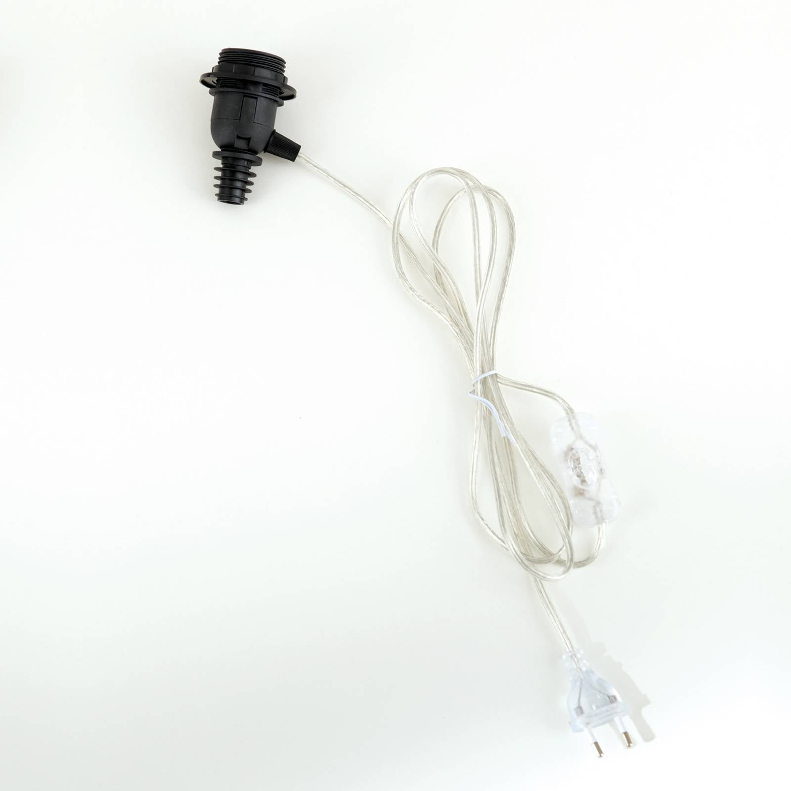 E27-Lampenfassung BOTTLE, Kabel transparent, Länge 200 cm