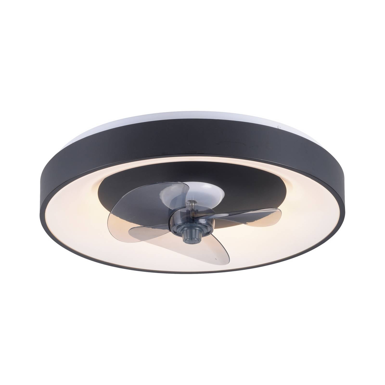 JUST LIGHT LED-Deckenleuchte Venika, mit Ventilator, 36 W, 4250lm, CCT, Ø 48,6 cm