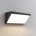 Lindby Candeeiro de parede exterior LED Abby, cinzento, plástico, IP65