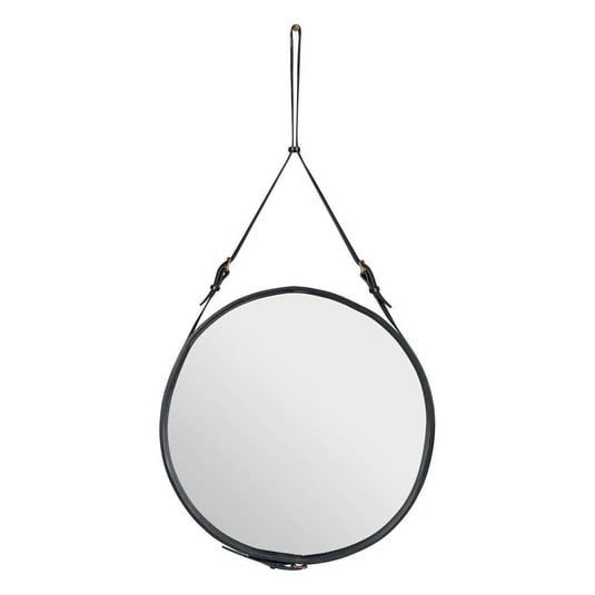 Adnet Peili Circular Ø70 Black Leather - GUBI