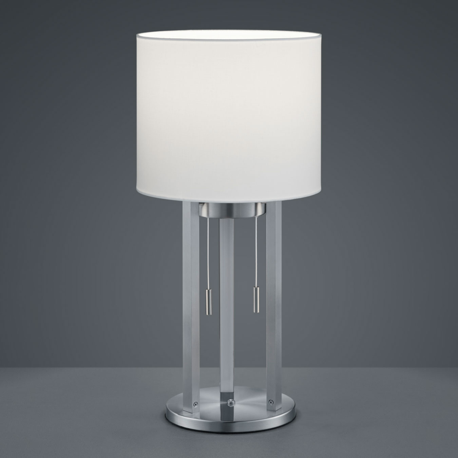 Trio Lighting Tandori table lamp with a fabric lampshade, for Living / Dining Room, fabric, metal, E27, 40 W, energy efficiency: A++, H: 53 cm