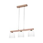 KOLARZ Suspension Chalet, longueur 88 cm, blanc/brun, 3 lampes