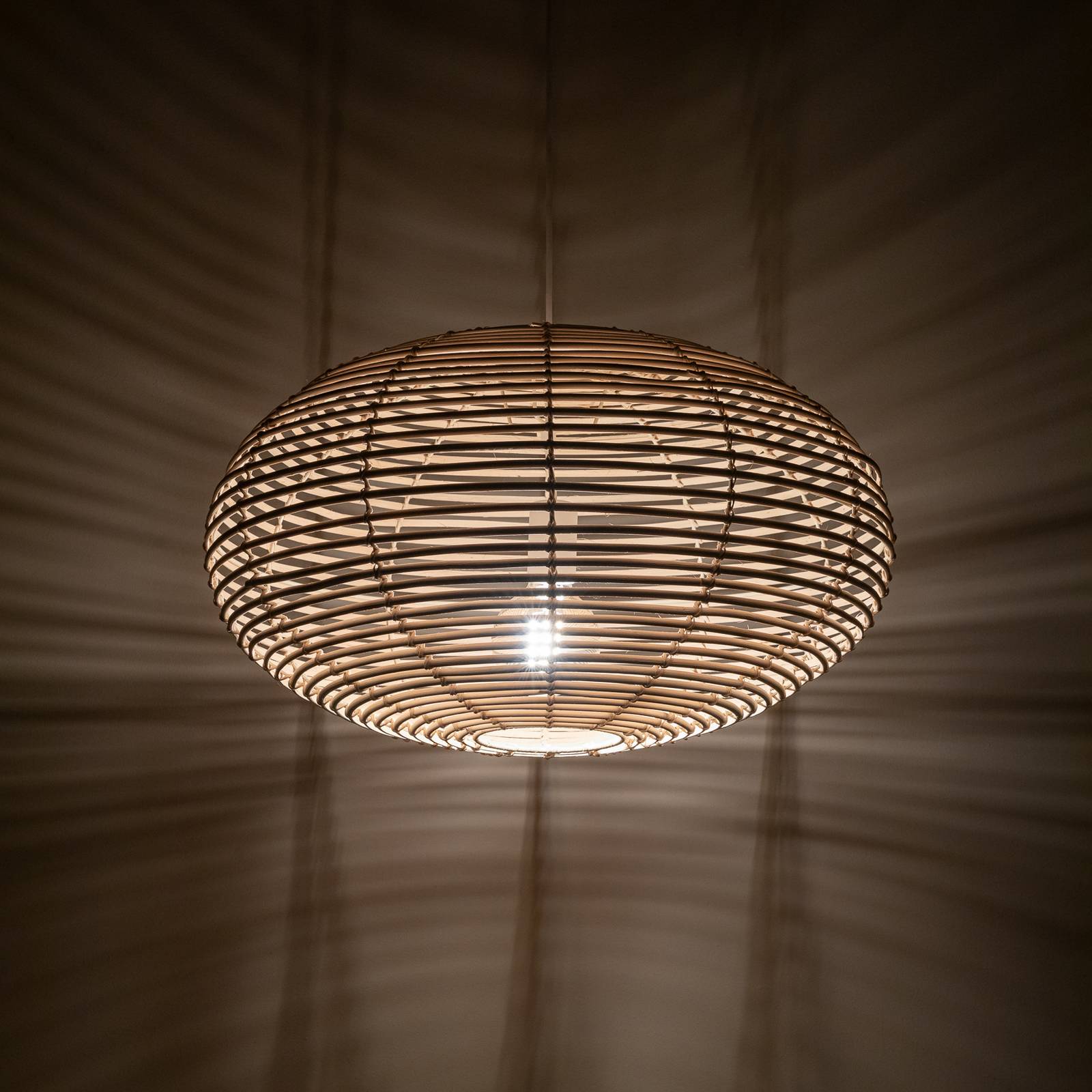 Żyrandol RATTAN, Ø 60 cm, naturalny brąz, rattan, E27