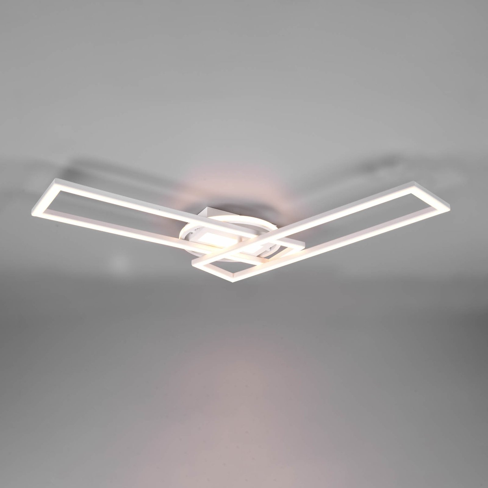 LED осветление за таван Twister, въртящо се, дистанционно, бяло