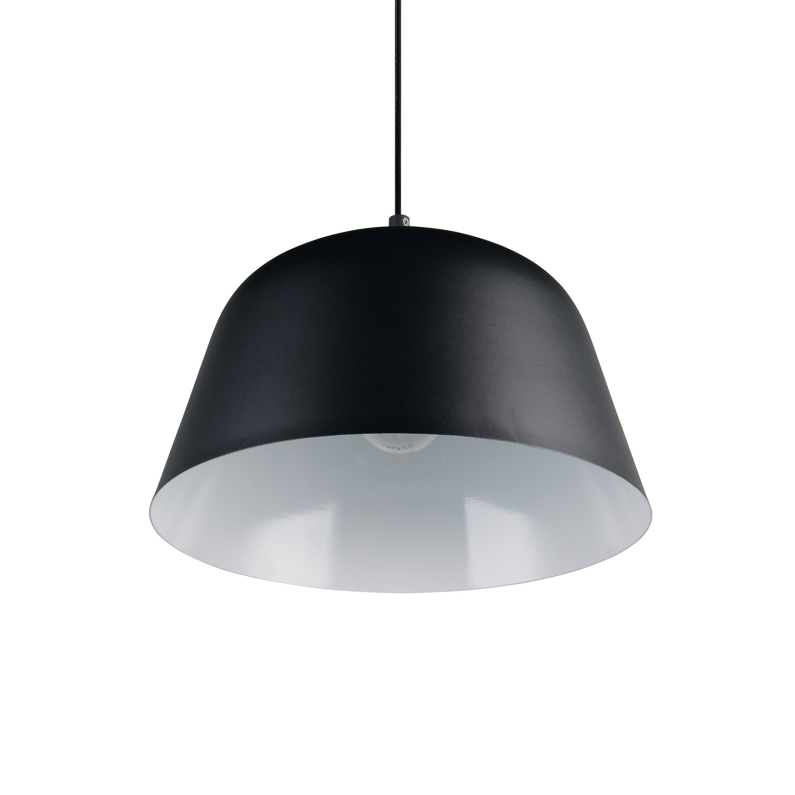 Hanglamp Tova, matzwart, Ø 30 cm, metaal, E27