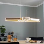 Lucande Quinn LED-Hängelampe, dreiflammig nickel