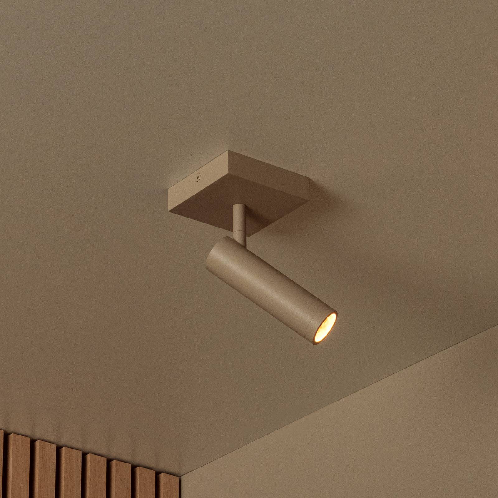 Deckenstrahler Grado, Länge 10 cm, taupe, Metall günstig online kaufen