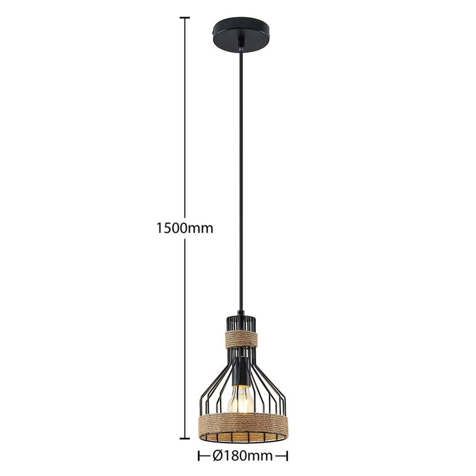 Ivaneska Taklampa Black - Lindby