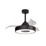 Coin Mini LED-Deckenventilator schwarz DC leise CCT - Mantra