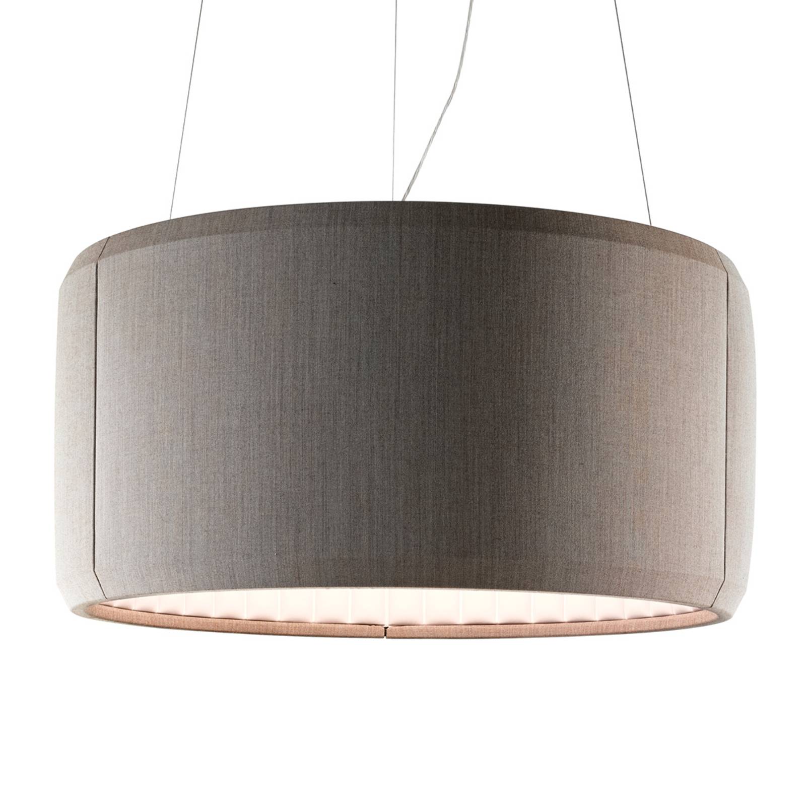 Luceplan Silenzio LED-Pendelleuchte grau Ø 90cm