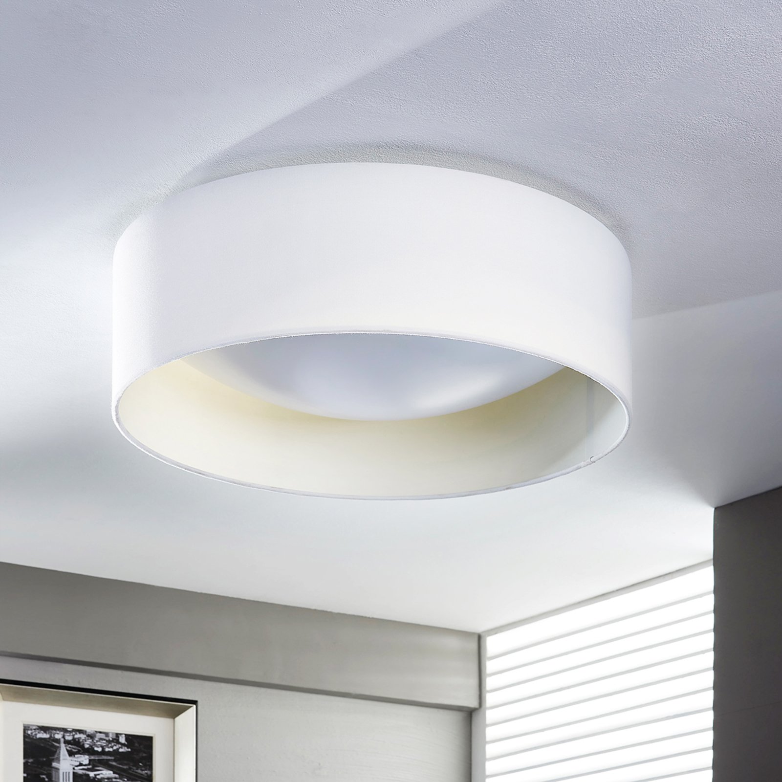 Lámpara LED de techo Franka, blanco, 41,5 cm