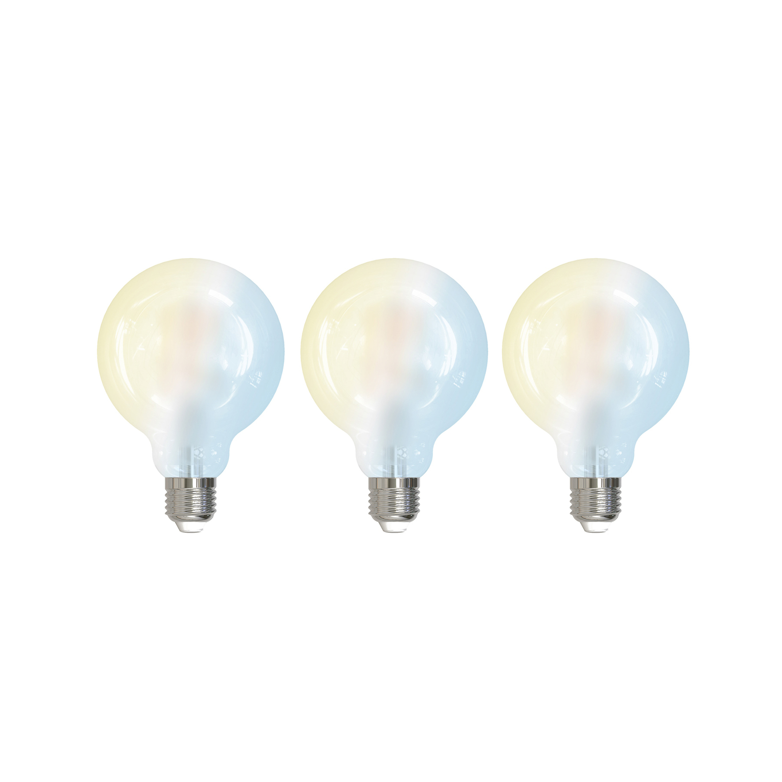 LUUMR Set di 3 lampadine LED SMART E27 G95 7W opache Tuya