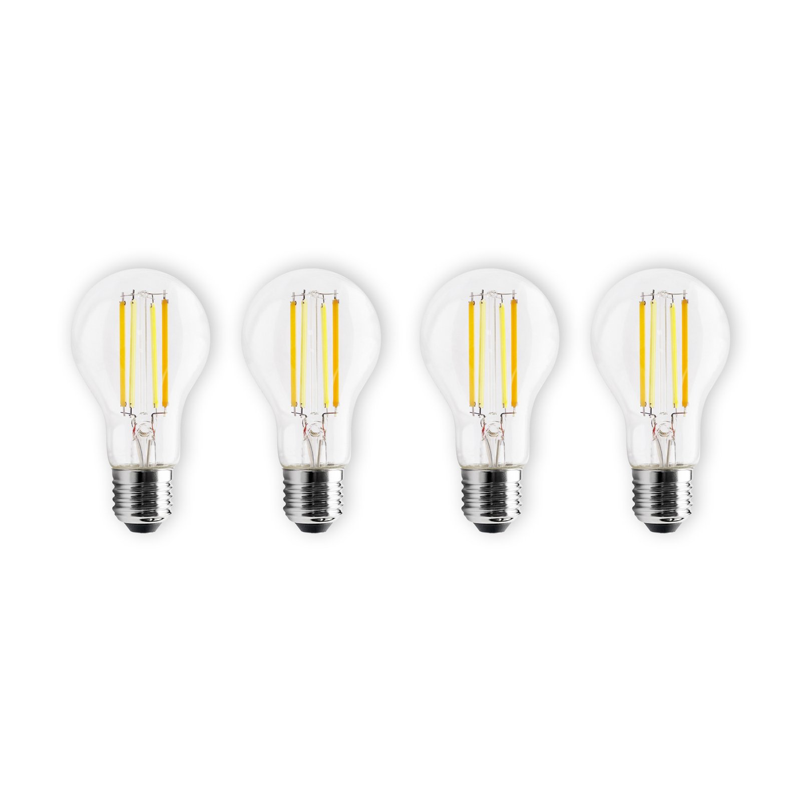 LED-Lampe E27 7W Filament dimmbar CCT Tuya 4er-Set