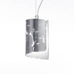 Papiro pendant light with glass shade Ø 15 cm, silver