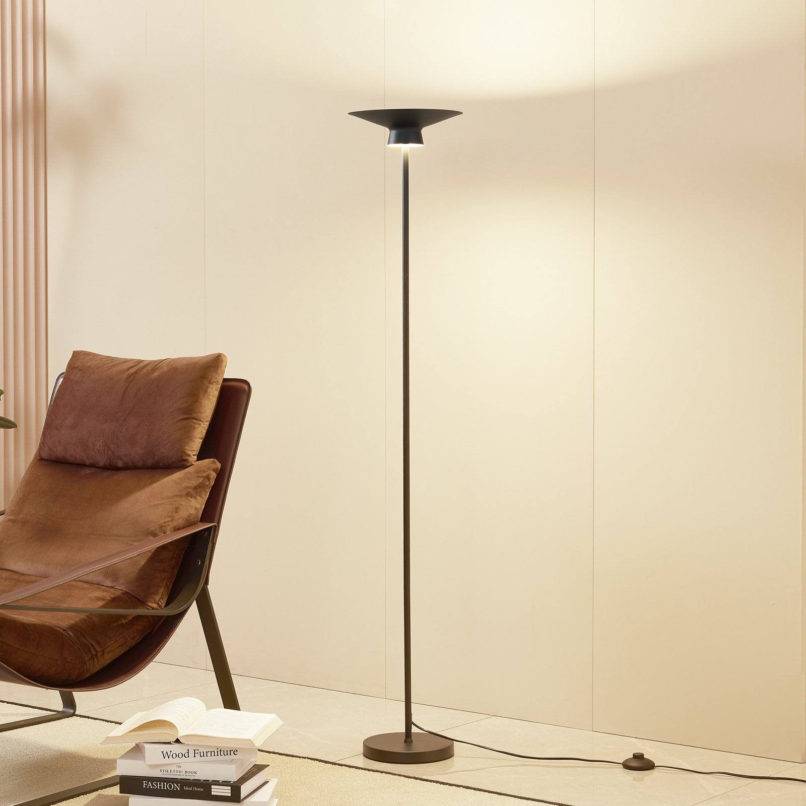 Norvind LED-lattiavalaisin 1-lamppuinen musta metalli - Lindby