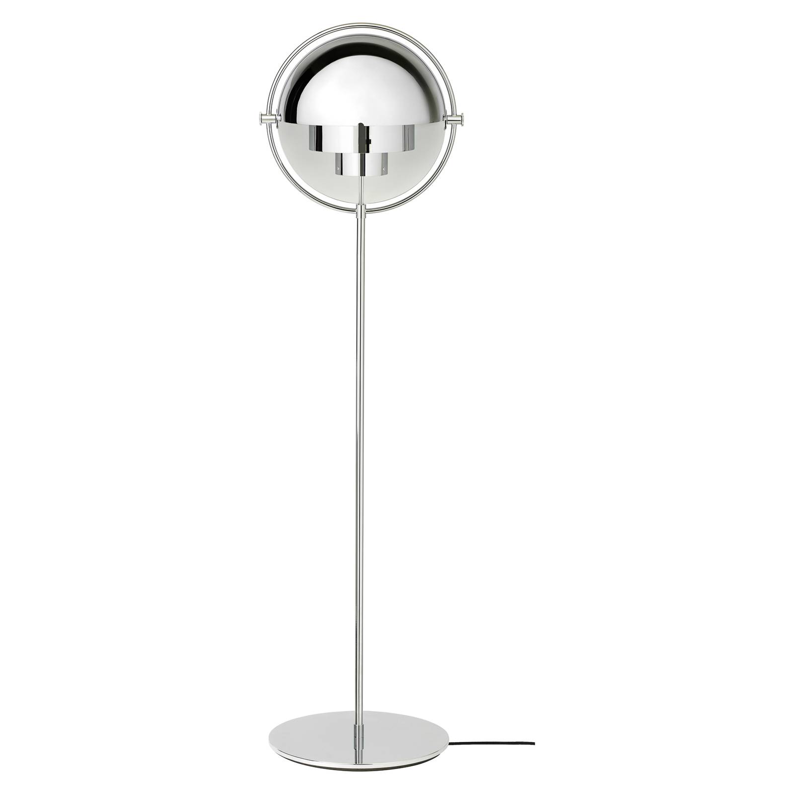 Lampa stojąca Gubi Lite, wysokość 148 cm, chrom/chrom