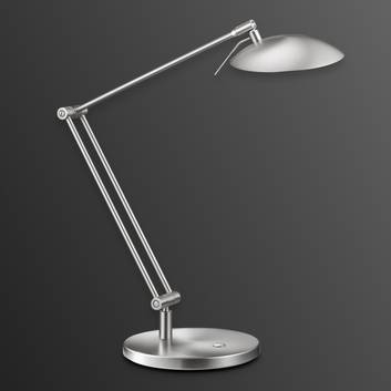 LED stolní lampa Coira, nikl matný
