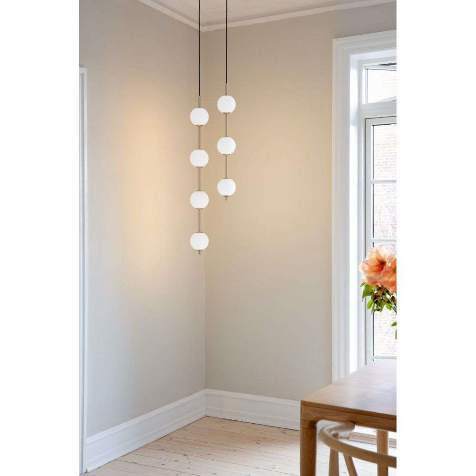 Audrey 3 Pendel Brass/White Opal UMAGE - Stue - Glas billede