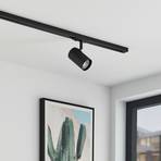 Lindby projecteur sur rail Linaro, GU10, 10W, noir, monophasé