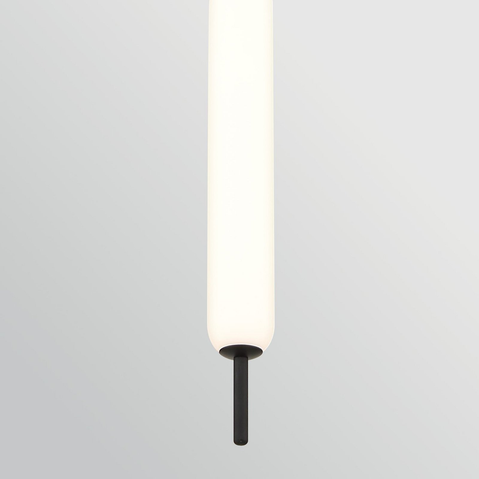 CUMBERLAND LED pendant light, black, Ø 13 cm, metal/glass