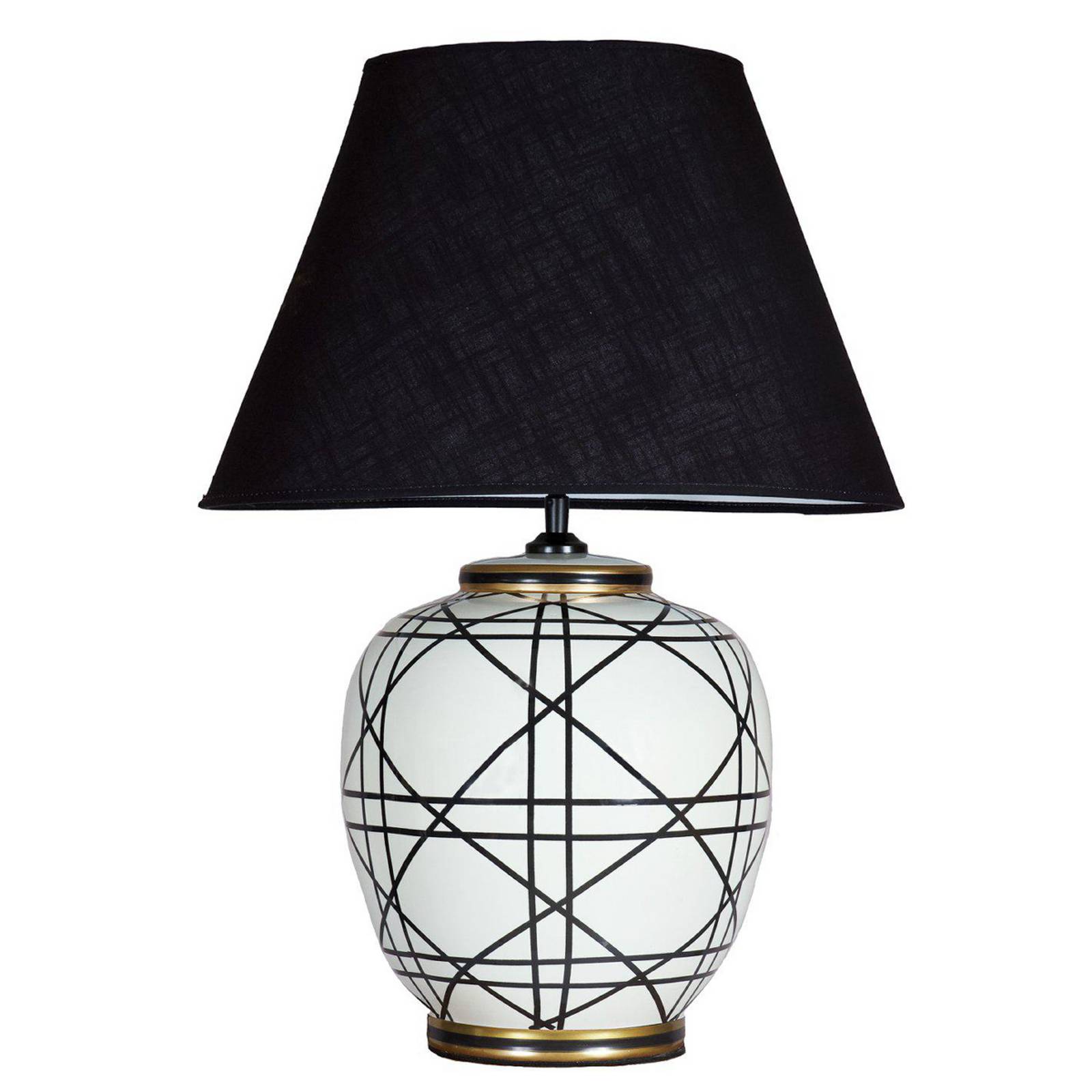  Pr Home Pr Home Tischleuchte New York, Schwarz, Höhe 60 Cm, Keramik 