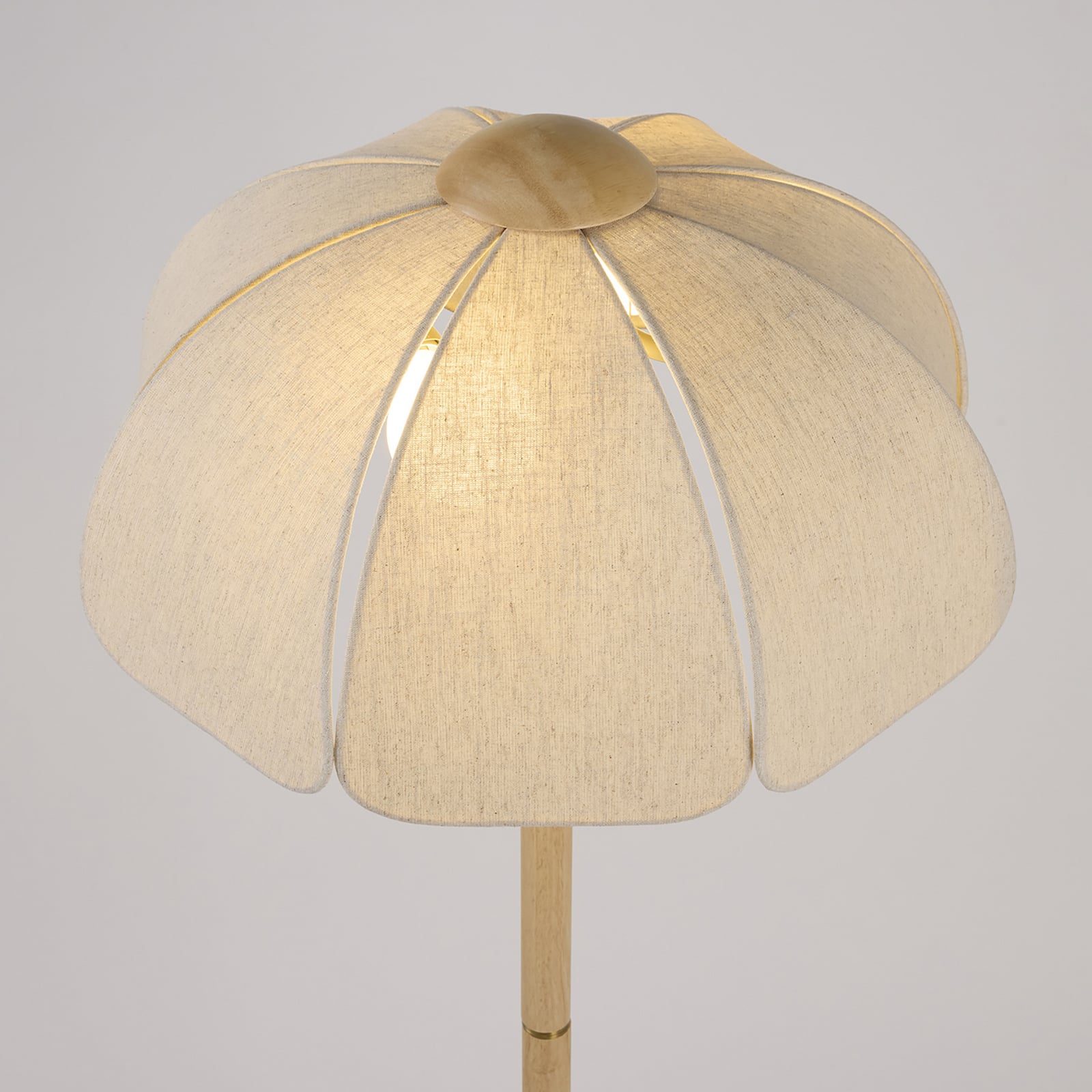 Piantana Coquillage, lino naturale/legno - MARKET SET