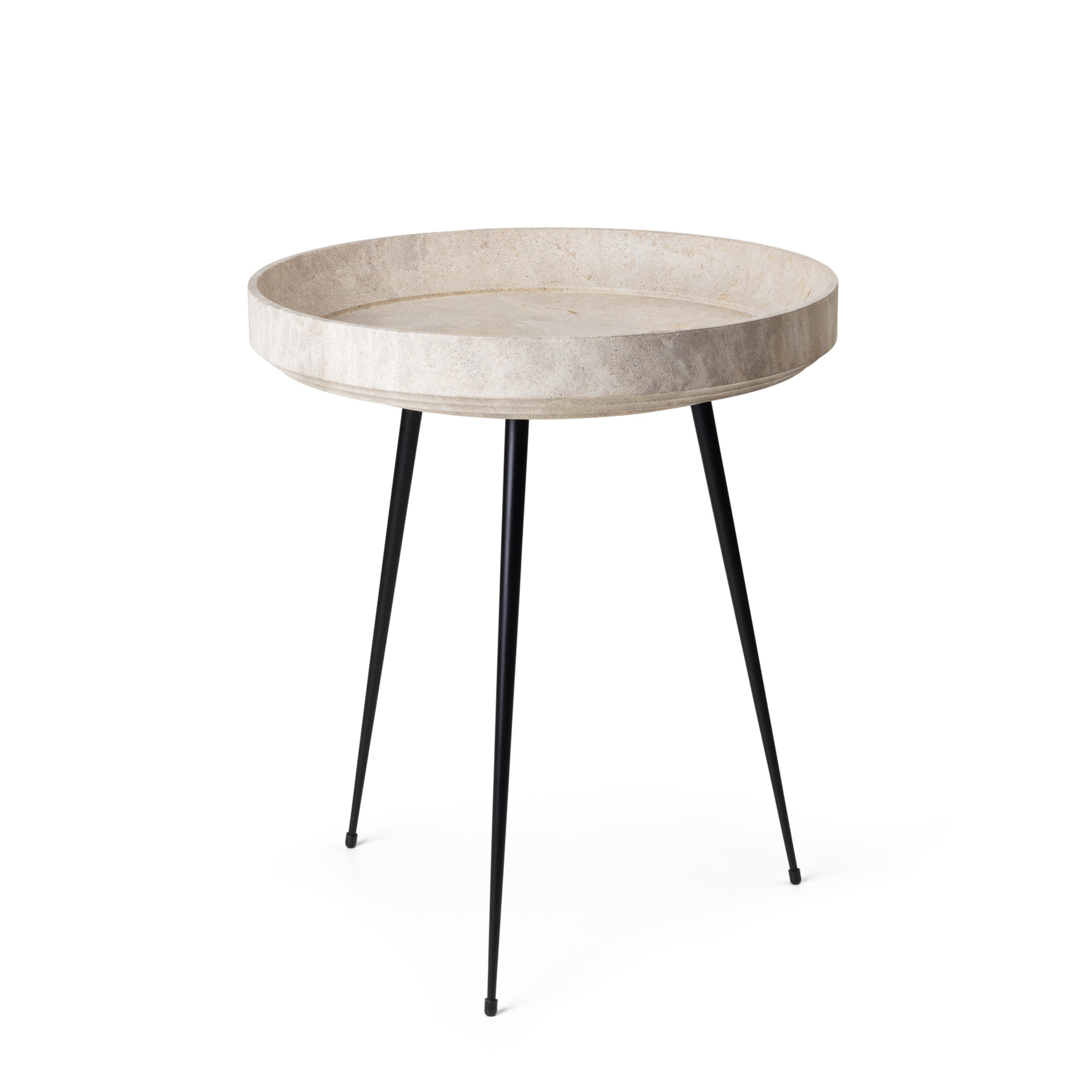 Stolik pomocniczy Bowl, szary, tworzywo sztuczne, średnica 46 cm – Mater