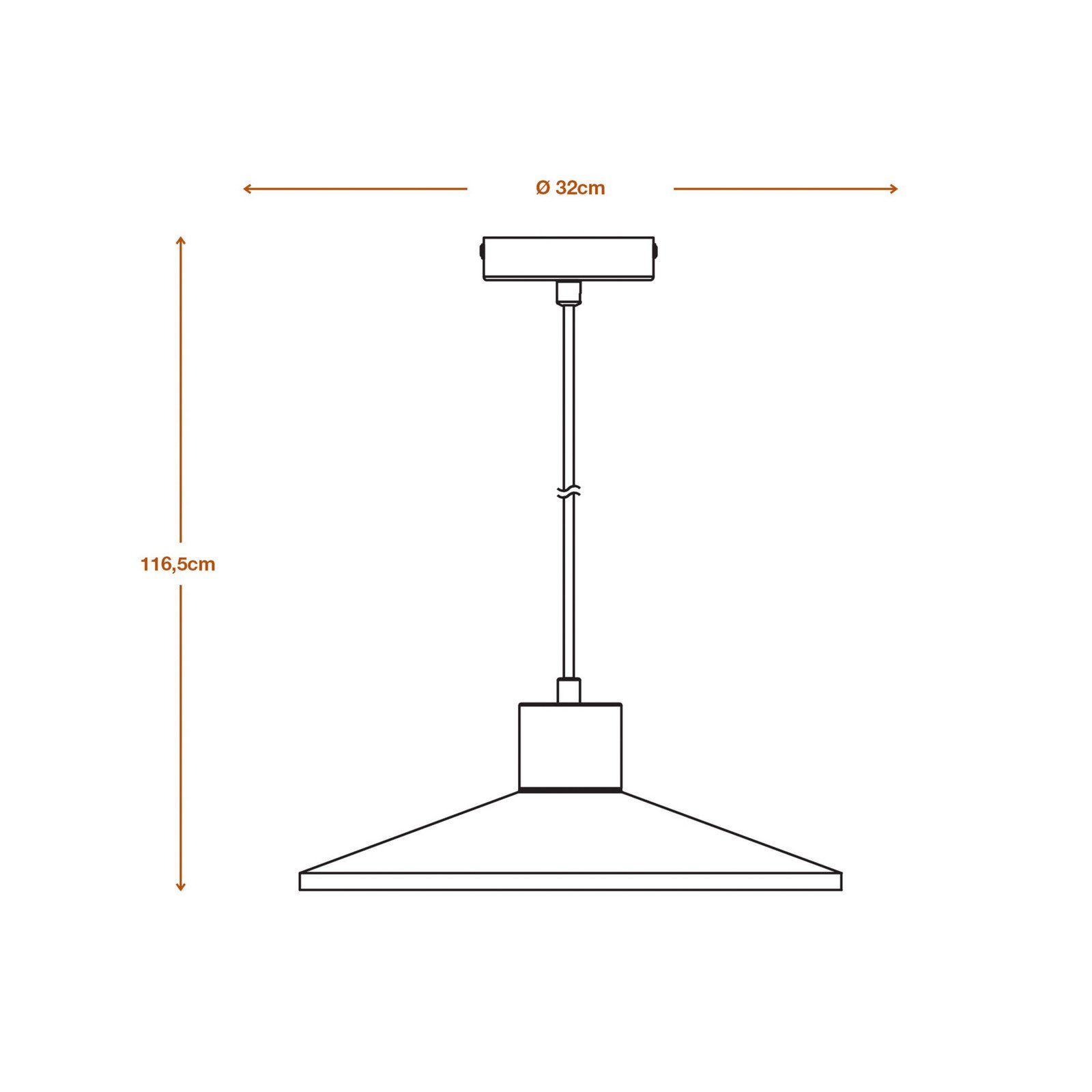LEDVANCE Lampă suspendată din beton și lemn Ø 32 cm beton gri - Camera de zi / sufragerie - Viața tânără - gri închis lemn negru