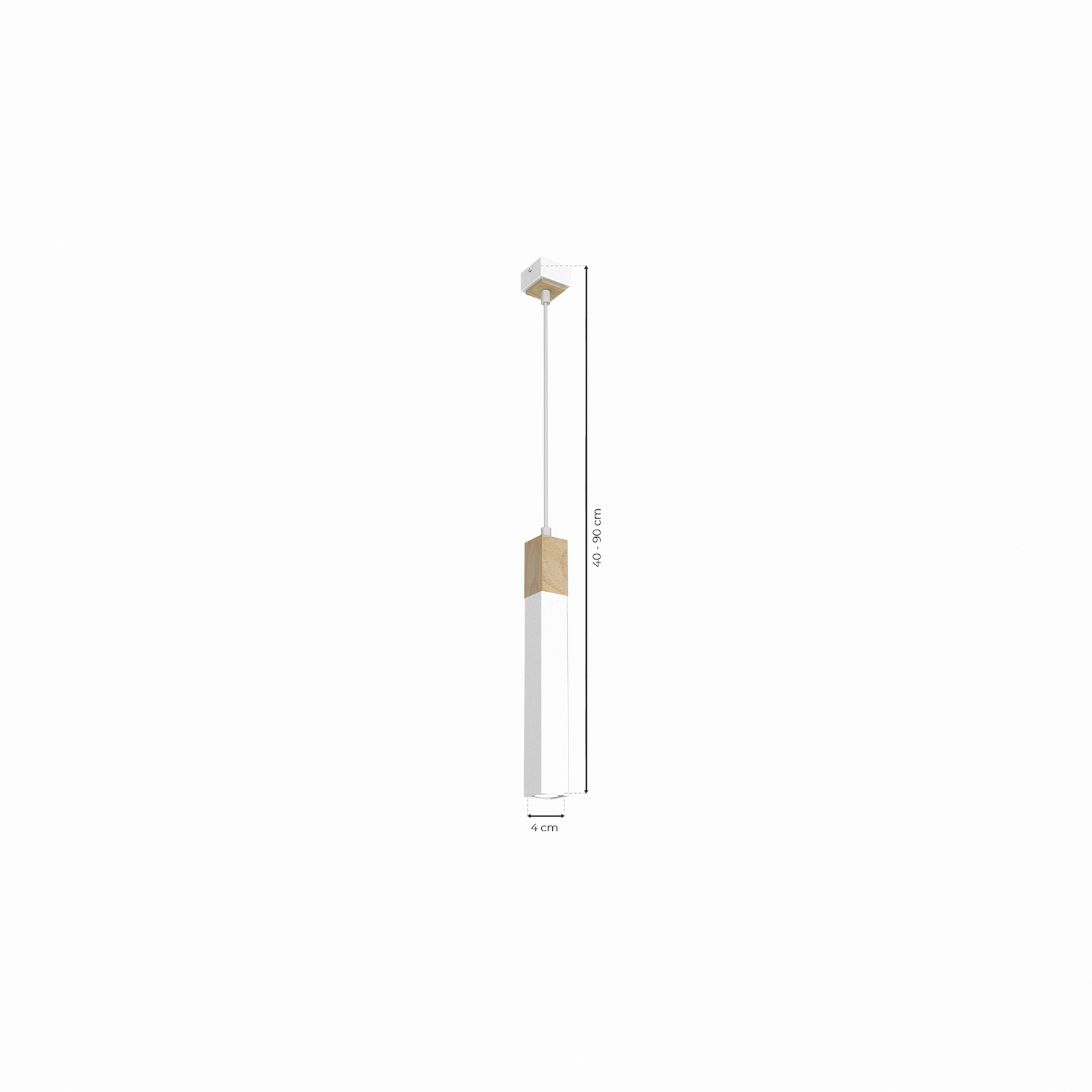 Stag suspension à une lampe blanc/brun