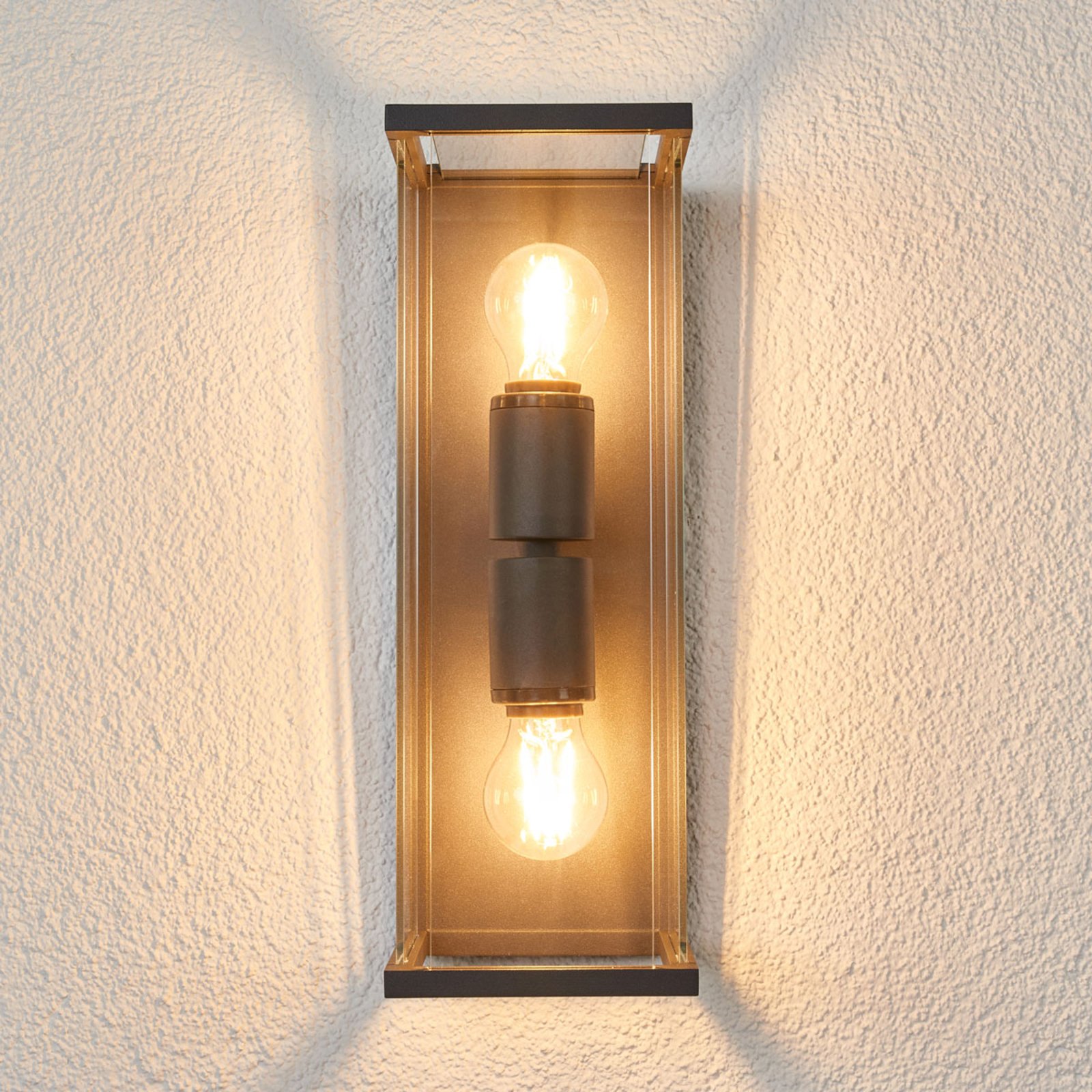 Annalea Up/Down Außenwandleuchte IP54 Dark Grey - Lucande