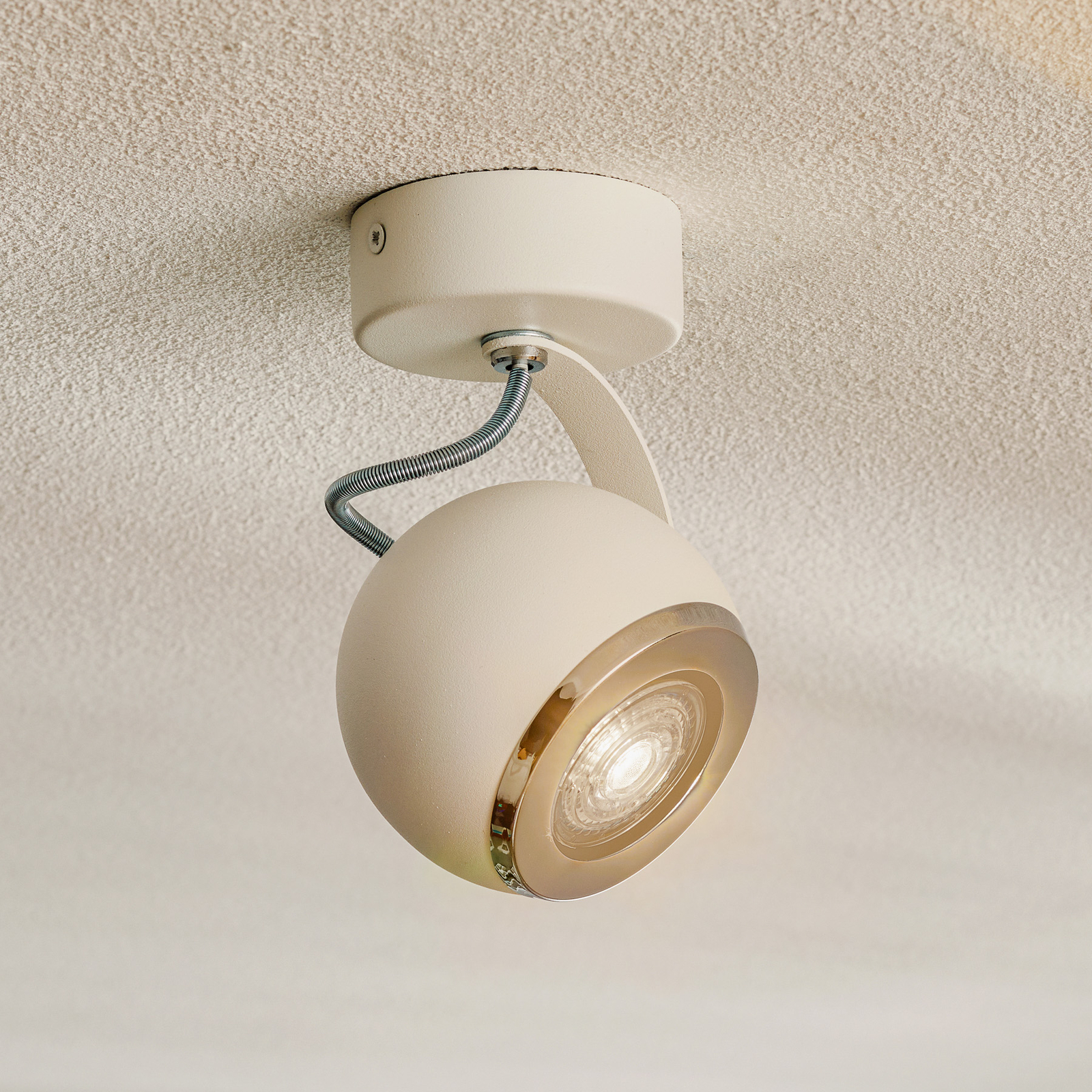 Kron ceiling spotlight, one-bulb, white