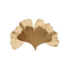 Aplique de pared Ginkgo, color dorado, ancho 38 cm, hierro