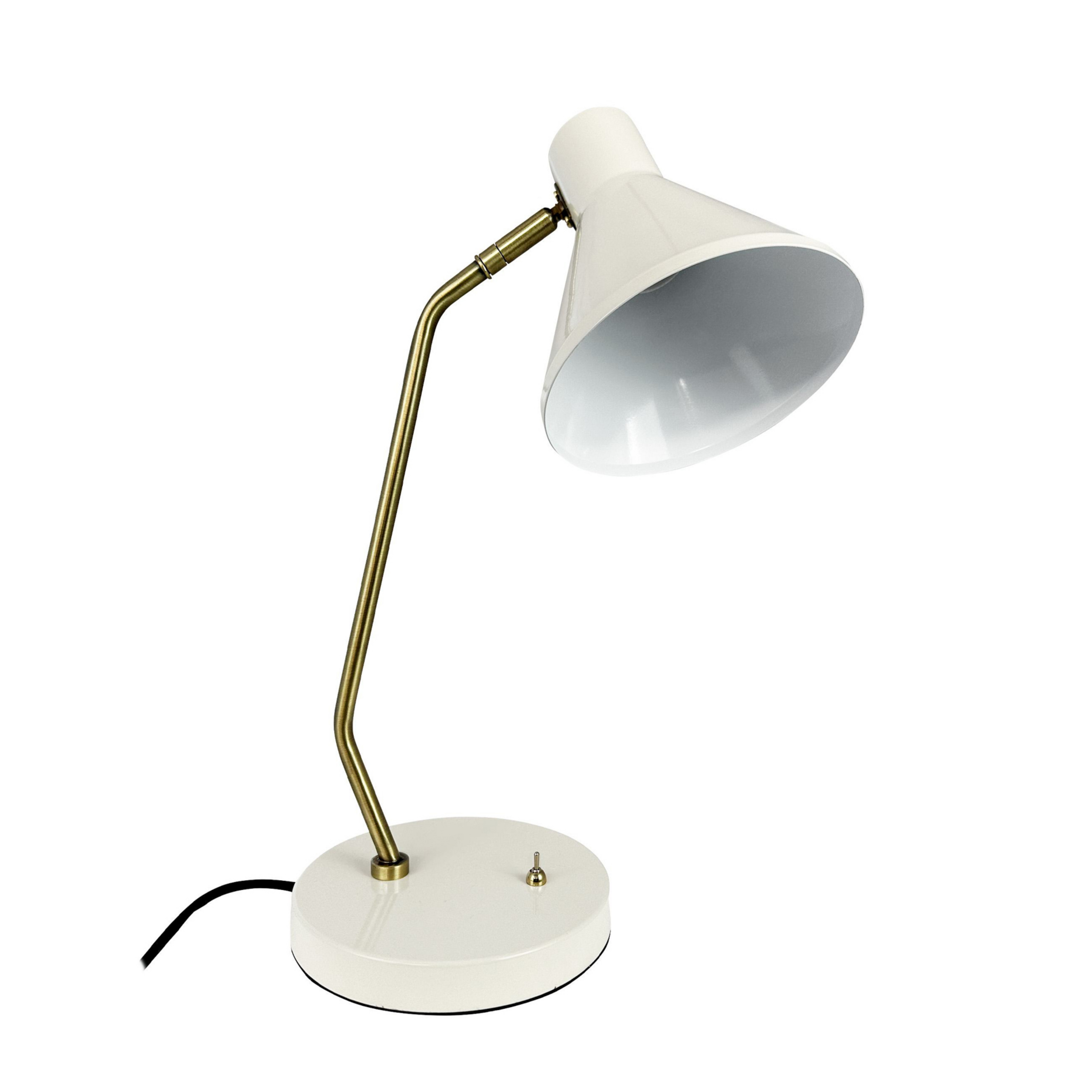 Sleep tafellamp Shiny White/Antique Brass - Dyberg Larsen