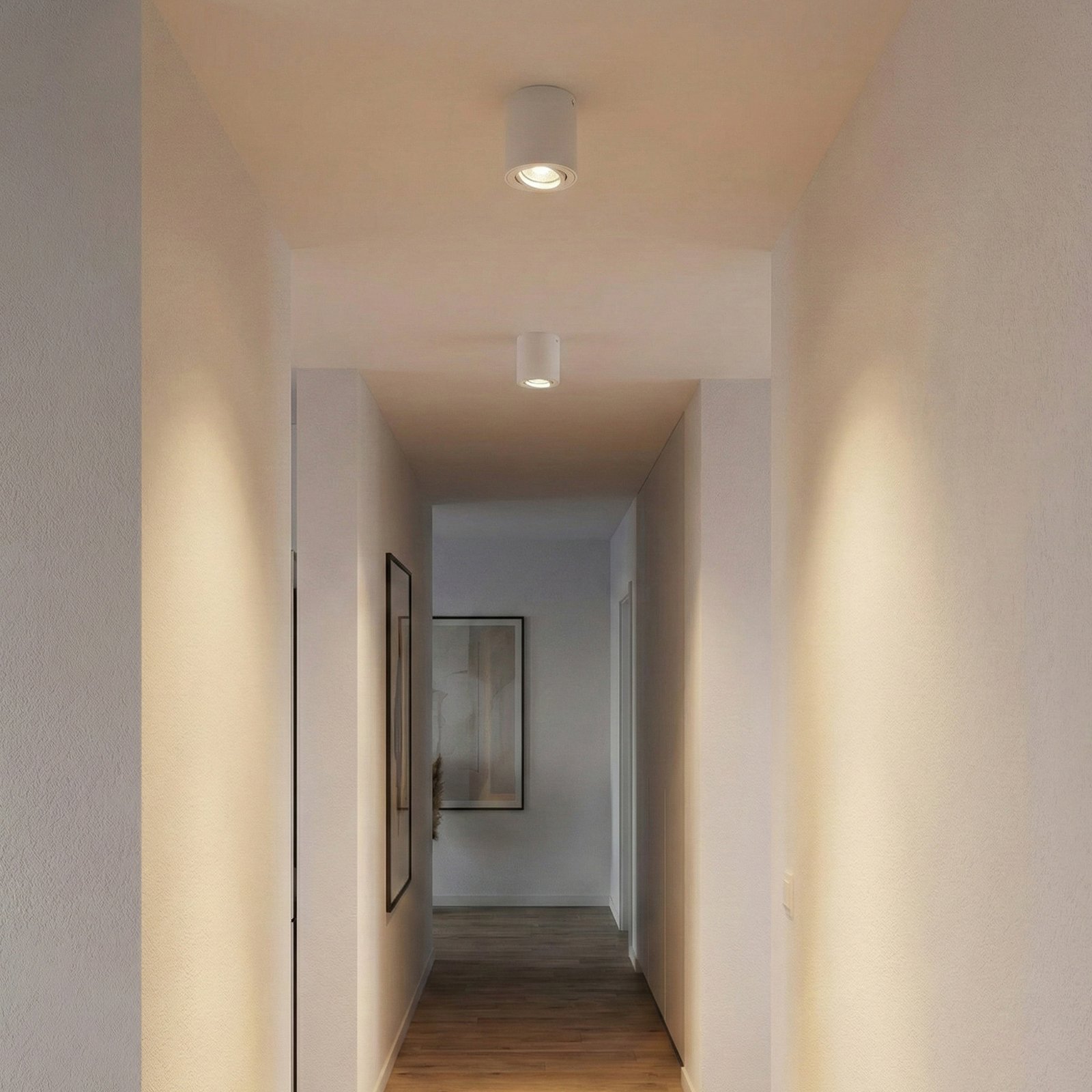 OSRAM stropné bodové svetlá ROUND, biely, Ø 8 cm, kov, GU10