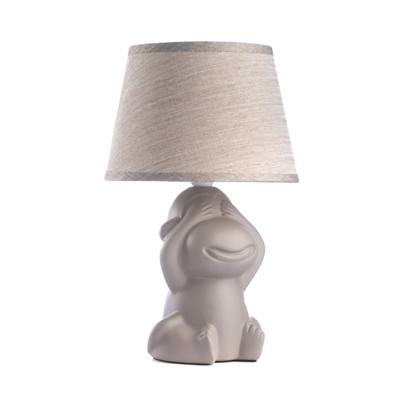 Tischleuchte Monkey, braun, Keramik, 28 cm hoch, E14
