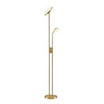 Seppa LED Floor Lamp Round Matt Brass - Lindby