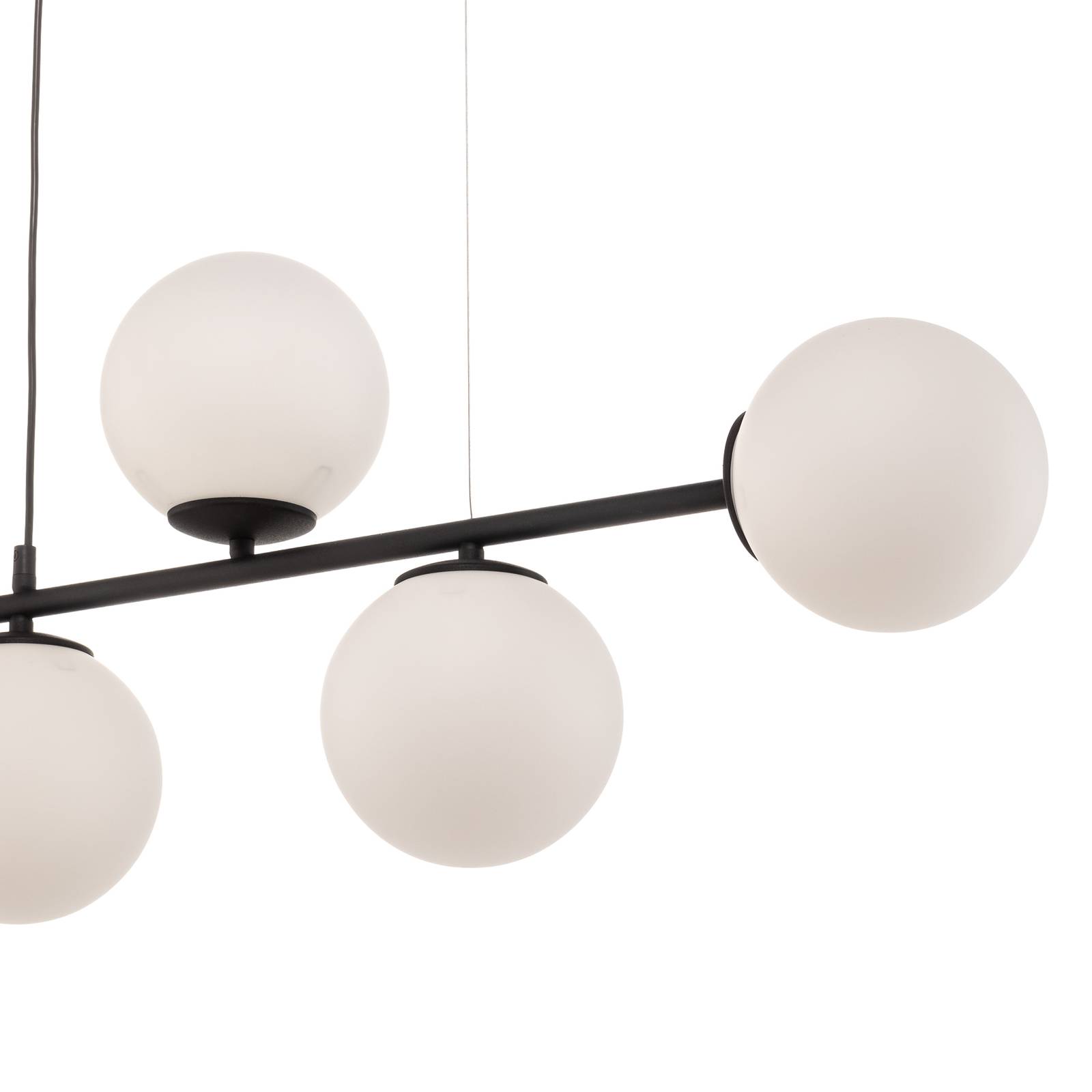 Lampa wisząca Celeste z kulistymi kloszami, 5-punktowa