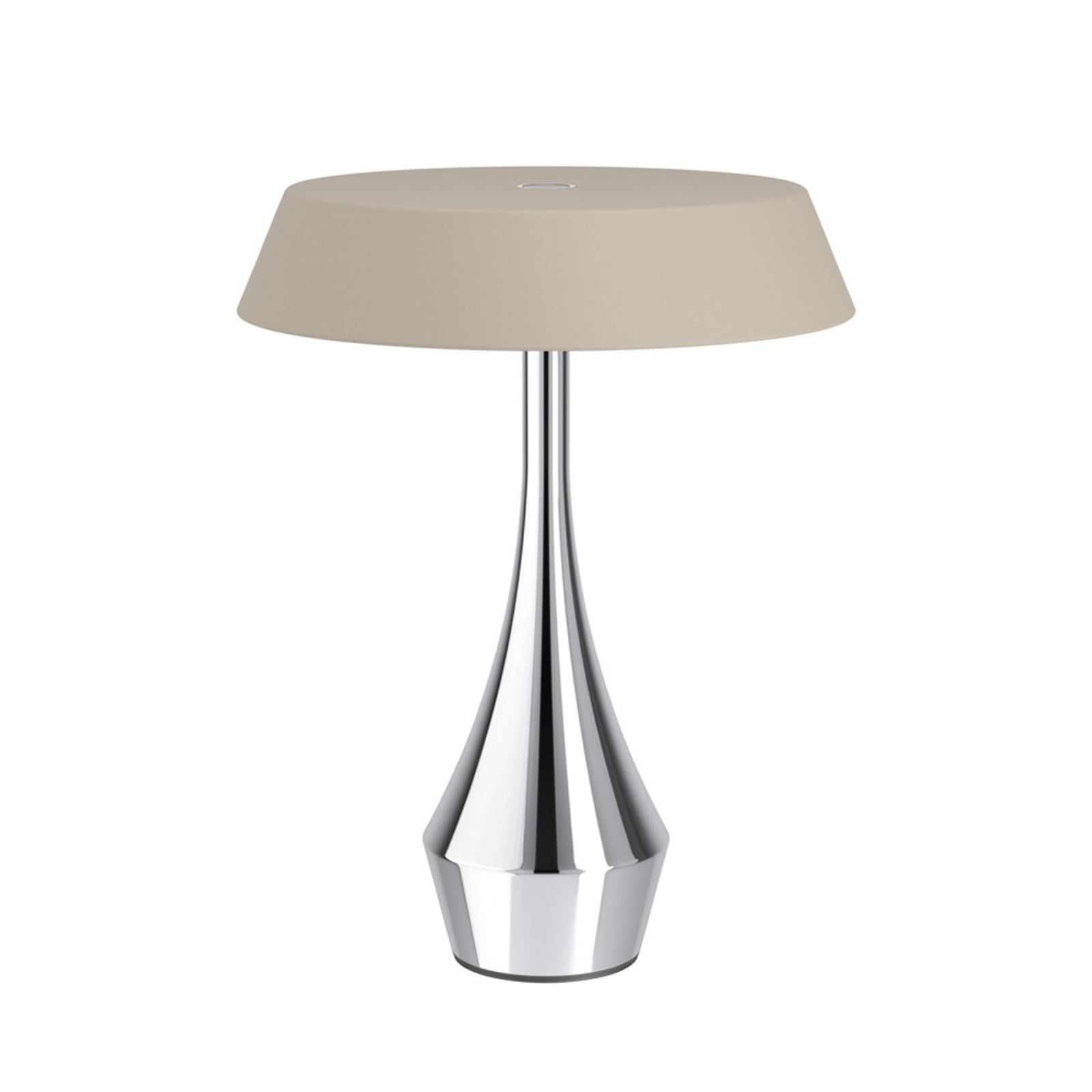 EGLO LED tafellamp met oplaadbare batterij TURCIO, chroom/beige, 20 cm, IP44,