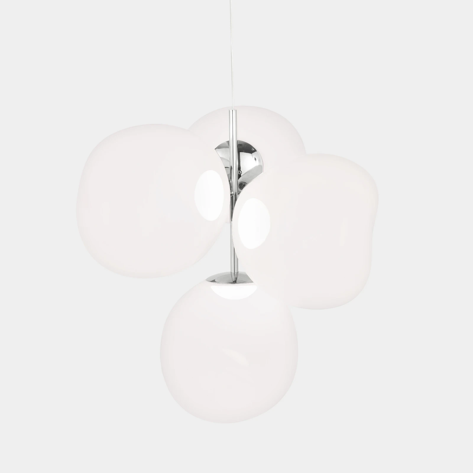 Tom Dixon LED luster Melt Chandelier opálová/chrómová